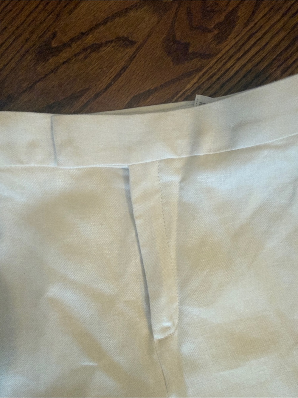 Women's white Tuxedo Wide-Leg Linen Pants - Picture 5 of 11